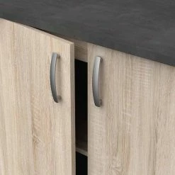 Demeyere Meuble De Cuisine Bas 2 Portes 100cm Paprika -Ledepot Soldes Magasin meuble de cuisine bas 2 portes 100cm paprika 1 2