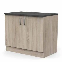 Demeyere Meuble De Cuisine Bas 2 Portes 100cm Paprika -Ledepot Soldes Magasin meuble de cuisine bas 2 portes 100cm paprika 1 4