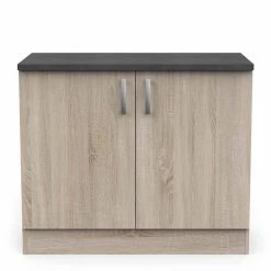 Demeyere Meuble De Cuisine Bas 2 Portes 100cm Paprika -Ledepot Soldes Magasin meuble de cuisine bas 2 portes 100cm paprika 1 5