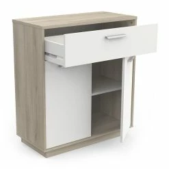 Demeyere Meuble De Rangement 2 Portes 1 Tiroir Léo -Ledepot Soldes Magasin meuble de rangement 2 portes 1 tiroir leo 2