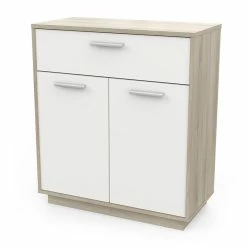 Demeyere Meuble De Rangement 2 Portes 1 Tiroir Léo -Ledepot Soldes Magasin meuble de rangement 2 portes 1 tiroir leo 4