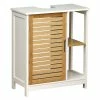 Meuble Sous Lavabo 1 Porte Blanc Et Bambou Coconut 2 Meuble Sous Lavabo 1 Porte Blanc Et Bambou Coconut -Ledepot Soldes Magasin meuble sous lavabo 1 porte blanc et bambou coconut
