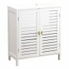 Meuble Sous Lavabo 2 Portes Blanc Lux -Ledepot Soldes Magasin meuble sous lavabo 2 portes blanc lux
