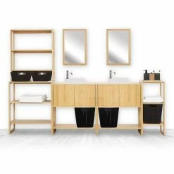 Meuble Sous Lavabo Bambou Lab'n Modul 5Five -Ledepot Soldes Magasin meuble sous lavabo bambou lab n modul 5five 1
