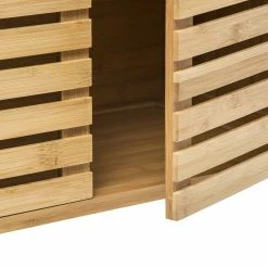 Meuble Sous Lavabo Salle Bain 2 Portes Bambou Sicela -Ledepot Soldes Magasin meuble sous lavabo salle bain 2 portes bambou sicela 2