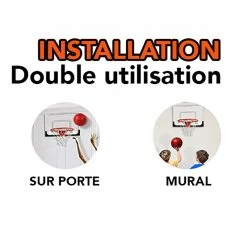 Mini Panier De Basket Intérieur Avec Accroches De Porte -Ledepot Soldes Magasin mini panier de basket interieur avec accroches de porte 1 3