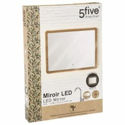 Miroir Rectangulaire 66x47 Bambou LED 5Five -Ledepot Soldes Magasin miroir rectangulaire 66x47 bambou led 5five 4
