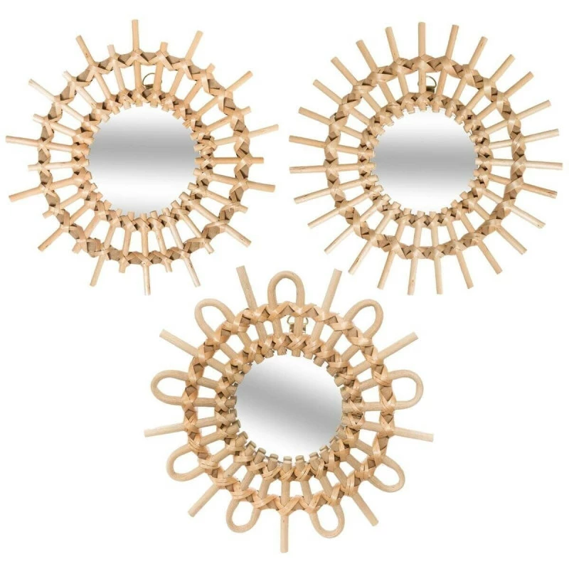 Miroirs En Rotin Soleil X3 Atmosphera 3 Miroirs En Rotin Soleil X3 Atmosphera