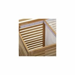Panier à Linge Double En Bambou Sicela 5Five 8 Panier à Linge Double En Bambou Sicela 5Five -Ledepot Soldes Magasin panier a linge double en bambou tissu 2