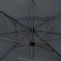 Parasol Décentré Carré Manoa Ardoise Hespéride -Ledepot Soldes Magasin parasol decentre carre manoa ardoise hesperide 1 2