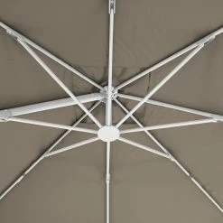 Parasol Décentré Eléa Inclinable Carré Oléfine Noisette/blanc Hespéride -Ledepot Soldes Magasin parasol decentre elea inclinable carre olefine noisetteblanc hesperide 5