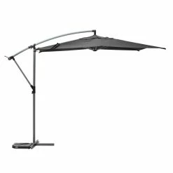 Parasol Décentré Rond Manoa Ardoise Hespéride -Ledepot Soldes Magasin parasol decentre rond manoa ardoise hesperide 1 1