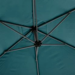 Parasol Décentré Rond Manoa Bleu Canard Hespéride -Ledepot Soldes Magasin parasol decentre rond manoa bleu canard hesperide 2