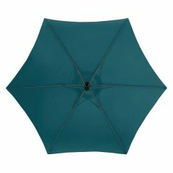 Parasol Décentré Rond Manoa Bleu Canard Hespéride -Ledepot Soldes Magasin parasol decentre rond manoa bleu canard hesperide 4