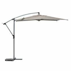 Parasol Décentré Rond Manoa Taupe Hespéride -Ledepot Soldes Magasin parasol decentre rond manoa taupe hesperide 1