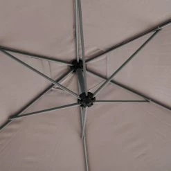 Parasol Décentré Rond Manoa Taupe Hespéride -Ledepot Soldes Magasin parasol decentre rond manoa taupe hesperide 2