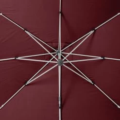 Parasol Déporté Rectangulaire Equador Bordeaux Hespéride -Ledepot Soldes Magasin parasol deporte rectangulaire equador bordeaux hesperide 6