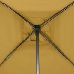 Parasol Droit Carré 2,5x2,5m Soya Jaune Moutarde Hespéride 14 Parasol Droit Carré 2,5x2,5m Soya Jaune Moutarde Hespéride -Ledepot Soldes Magasin parasol droit carre 25x25m soya jaune moutarde hesperide 5