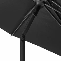 Parasol Droit Rond 2,7m Soya Ardoise Hespéride -Ledepot Soldes Magasin parasol droit rond 27m soya ardoise hesperide 1 2