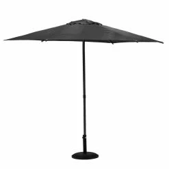Parasol Droit Rond 2,7m Soya Ardoise Hespéride -Ledepot Soldes Magasin parasol droit rond 27m soya ardoise hesperide 1 4