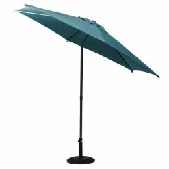 Parasol Droit Rond 2,7m Soya Bleu Canard Hespéride -Ledepot Soldes Magasin parasol droit rond 27m soya bleu canard hesperide 2