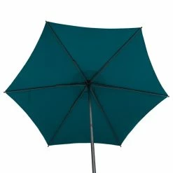 Parasol Droit Rond 2,7m Soya Bleu Canard Hespéride -Ledepot Soldes Magasin parasol droit rond 27m soya bleu canard hesperide 4