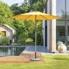 Parasol Droit Rond 2,7m Soya Jaune Moutarde Hespéride -Ledepot Soldes Magasin parasol droit rond 27m soya jaune moutarde hesperide