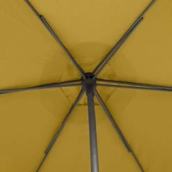 Parasol Droit Rond 2,7m Soya Jaune Moutarde Hespéride -Ledepot Soldes Magasin parasol droit rond 27m soya jaune moutarde hesperide 3