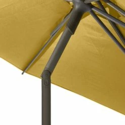 Parasol Droit Rond 2,7m Soya Jaune Moutarde Hespéride -Ledepot Soldes Magasin parasol droit rond 27m soya jaune moutarde hesperide 5