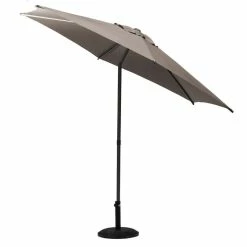 Parasol Droit Rond 2,7m Soya Taupe Hespéride -Ledepot Soldes Magasin parasol droit rond 27m soya taupe hesperide 2