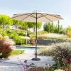 Parasol Mat Central Rond 3m Loompa Taupe Hespéride -Ledepot Soldes Magasin parasol mat central rond 3 loompa taupe hesperide