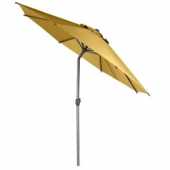 Parasol Mat Central Rond 3m Loompa Moutarde Hespéride -Ledepot Soldes Magasin parasol mat central rond 3m loompa moutarde hesperide 2
