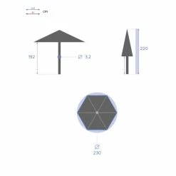 Parasol Rond 2,3m Anzio Grenade Hespéride 13 Parasol Rond 2,3m Anzio Grenade Hespéride -Ledepot Soldes Magasin parasol rond 23m anzio grenade hesperide 5