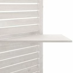 Paravent Bois 3 étagères Blanc Atmosphera -Ledepot Soldes Magasin paravent bois 3 etageres blanc atmosphera 1