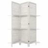 Paravent Bois 3 étagères Blanc Atmosphera 2 Paravent Bois 3 étagères Blanc Atmosphera -Ledepot Soldes Magasin paravent bois 3 etageres blanc atmosphera
