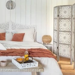 Paravent En Bois Etnik Ajouré Atmosphera -Ledepot Soldes Magasin paravent en bois etnik ajoure atmosphera 3