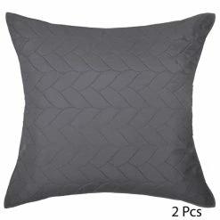 PARURE LIT 2 P. TRESSES DESSUS LIT 2 TAIES GRIS ATMOSPHERA -Ledepot Soldes Magasin parure lit 2 p tresses dessus lit 2 taies gris atmosphera 2