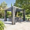 Pergola Carrée 3,6x3,6m Evora Graphite Hespéride