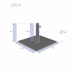 Pied De Parasol Plaque 20 Kg Anthracite Hespéride -Ledepot Soldes Magasin pied de parasol plaque 20 kg anthracite hesperide 4