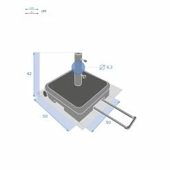 Pied De Parasol Valise à Roulettes Lostano 40kg Hespéride -Ledepot Soldes Magasin pied de parasol valise roulettes lostano 40kg hesperide 5