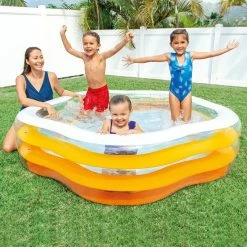 Piscine Enfant Forme étoile Orange Intex