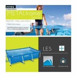 Piscine Tubulaire Rectangle 2,60 X 1,60 X 0,65 M Intex -Ledepot Soldes Magasin piscine tubulaire rectangle 260 x 160 x 065 m intex 2