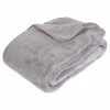 ATMOSPHERA Plaid Grand Modèle Microfibre 180x230 Cm Gris Clair -Ledepot Soldes Magasin plaid microfibre gris clair