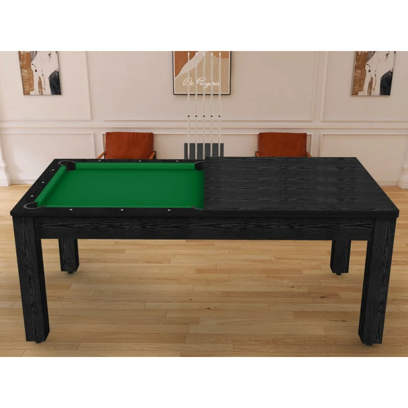 Plateau Dinatoire Pour Billard Convertible Arizona Noir Boisé 4 Plateau Dinatoire Pour Billard Convertible Arizona Noir Boisé – Image 2