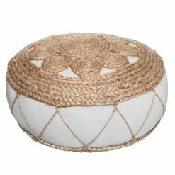 Pouf En Jute Ajouré 43x18 Atmosphera