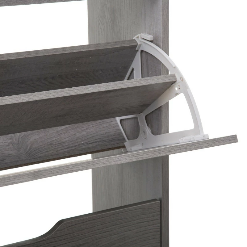 Range Chaussures 3 Abattants Bois Gris 5Five 4 Range Chaussures 3 Abattants Bois Gris 5Five – Image 2