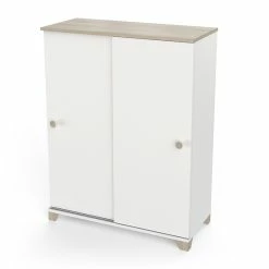 Demeyere Rangement 2 Portes Coulissantes Izzy Blanc Et Bois 6 Demeyere Rangement 2 Portes Coulissantes Izzy Blanc Et Bois -Ledepot Soldes Magasin rangement 2 portes coulissantes izzy blanc et bois 1