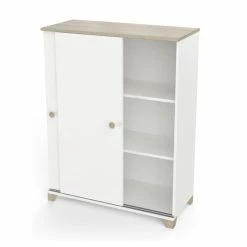 Demeyere Rangement 2 Portes Coulissantes Izzy Blanc Et Bois 7 Demeyere Rangement 2 Portes Coulissantes Izzy Blanc Et Bois -Ledepot Soldes Magasin rangement 2 portes coulissantes izzy blanc et bois 2
