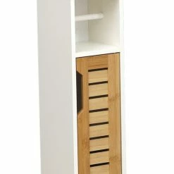 Réserve Papier Et Dérouleur WC Blanc Et Bambou Coconut -Ledepot Soldes Magasin reserve papier et derouleur wc blanc bambou coconut 1