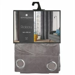 Rideau Gris Foncé Lilou 140x260 Atmosphera -Ledepot Soldes Magasin rideau gris fonce lilou 140x260 atmosphera 3